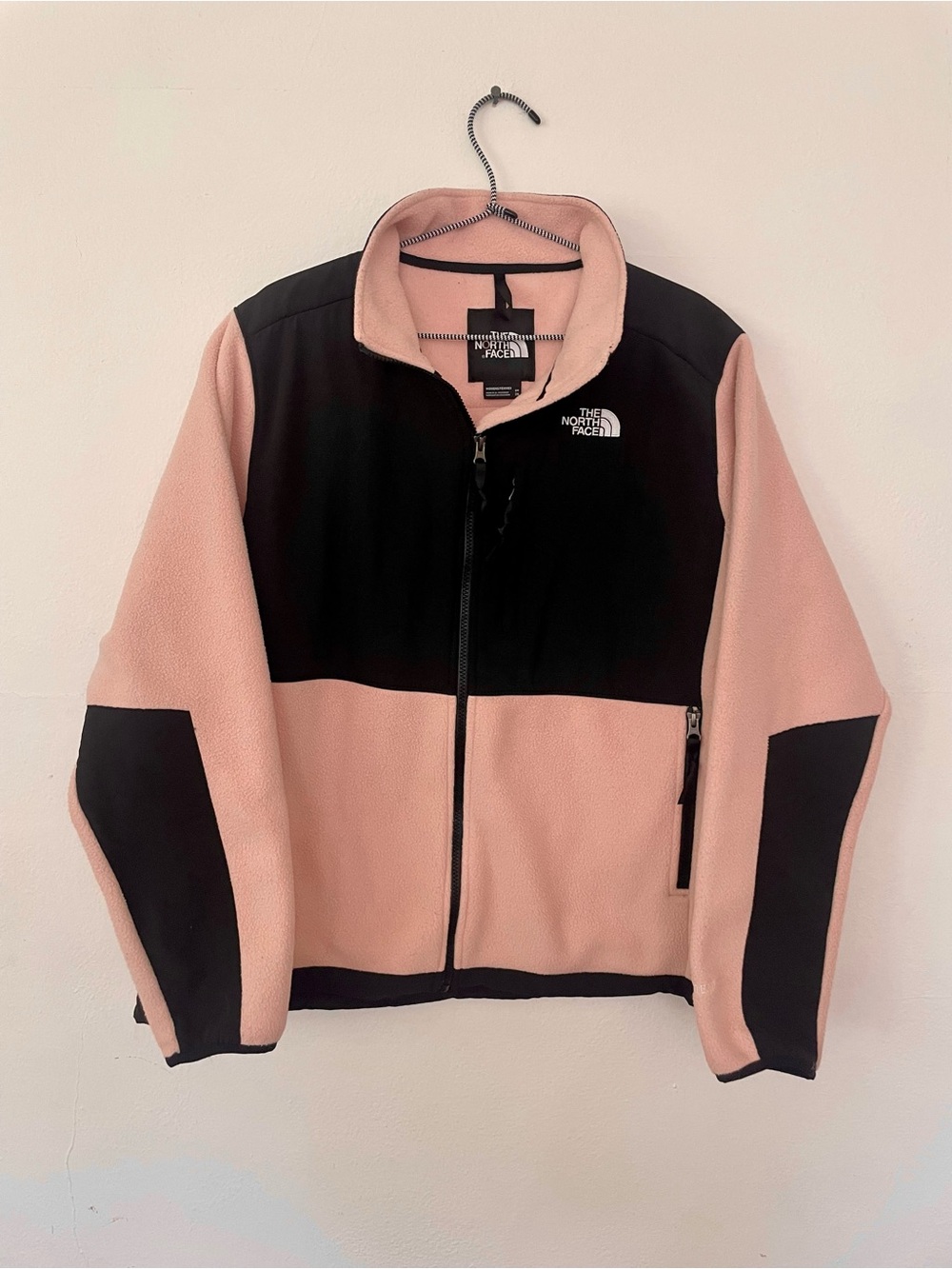 The North Face Pink and Black Fleece-Lined Jacket